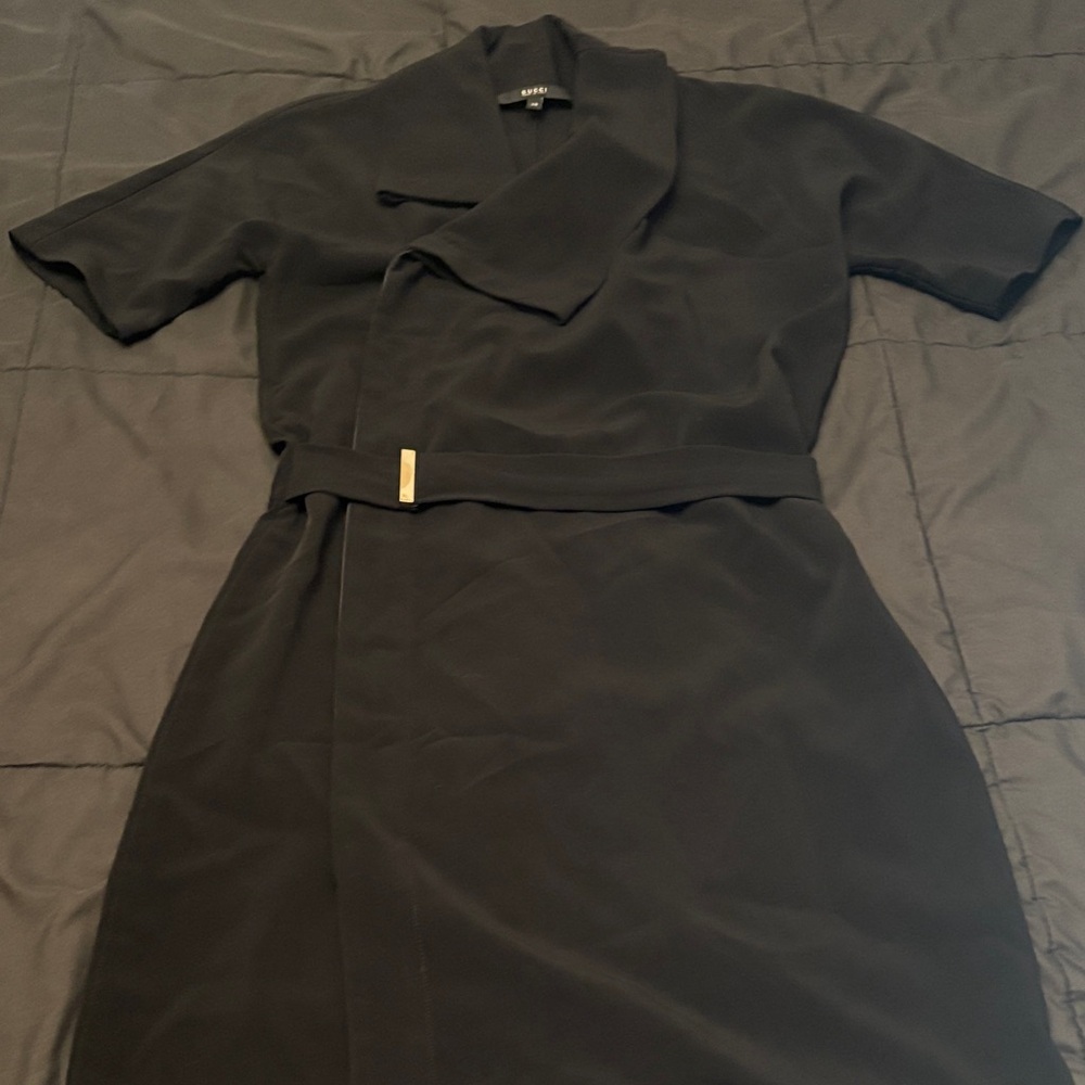 Gucci Authentic Elegant Classic Black Wrap Dress